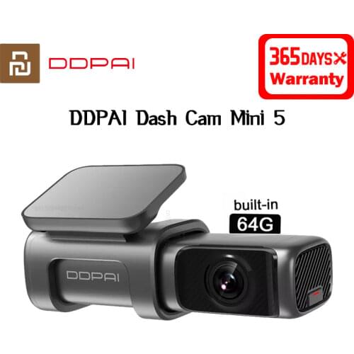 Xiaomi DDPAI Dash Cam Mini 5 UHD Android Car Camera 4K 24H Parking Build-in Wifi GPS 2160P Auto Drive Vehicle Video Recroder