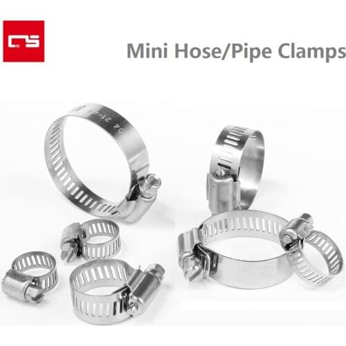 Hose Clamp 6-29mm Stainless Steel Adjustable Fuel Line Clamp for Water Tube Plumbing Automotive Mechanical Pipe Hose Clip Rings