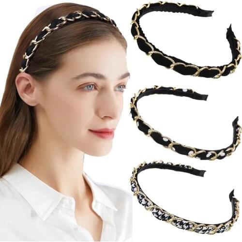 Haimeikang Fabric Braid Headband Women Fashion Hair Bands Girls Non-Slip Bezel Hair Hoop Hairband Ladies New Hair Accessories