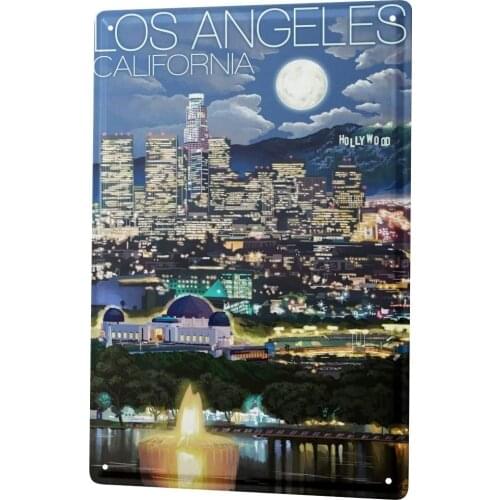 SINCE 2004 Tin Sign Metal Plate Decorative Sign Home Decor Plaques City Los Angeles United States
