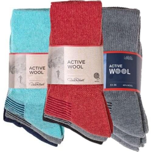 2021 Winter Womens Merino Wool Sock Outdoor Hiking Trail Crew Sock Thermal Warmest Breathable Odor Resistance Euro Size 37-40