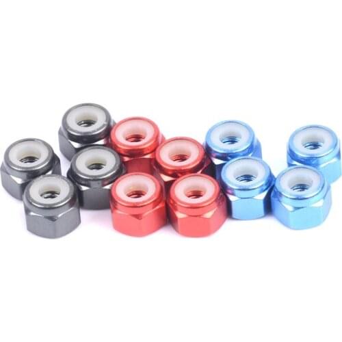 12Pcs M2 Locknut Screw Color Aluminum Alloy Lock Nut for RC Model drone Spare Parts