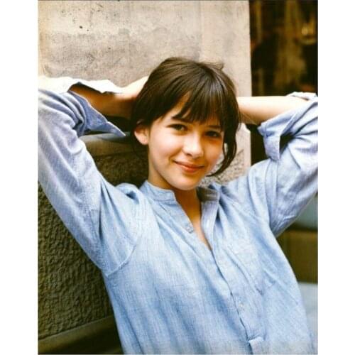 5D DIY Full Round Diamond Painting French Star Sophie Marceau 3D Embroidery Cross Stitch Rhinestone Mosaic Home Decor Art Y1306