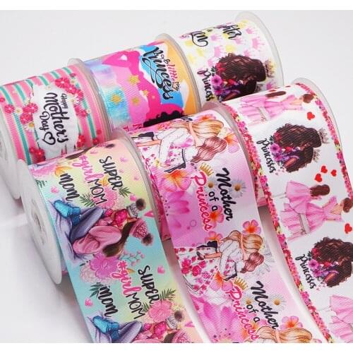 Choshim accessories 10 Yards Per Size Ribbon Printed Grosgrain Ribbon DIY Bow Bag Material 50541