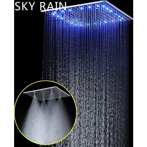 SKY RAIN 304 SUS Led Shower Head 2 Function Massage Rainfall Mist Dust Bathroom Shower Panel