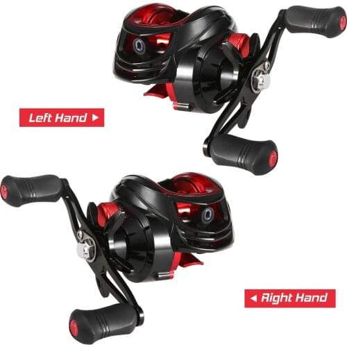 Baitcasting Reel 18+1BB Ball Bearings Baitcasting Fishing Reel High Speed 7.2: 1 Gear Ratio Magnetic Brake System