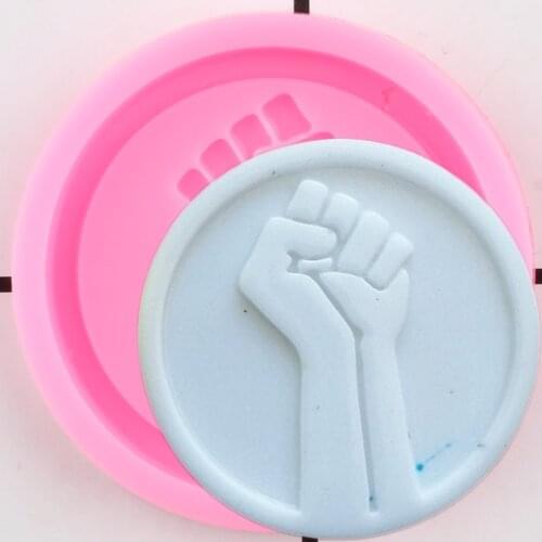BLM Fist Hand Silicone Mold Badge Reel Phone Socket Mould Epoxy Resin Jewelry Making Keychain Molds Handmade Charms Moulds