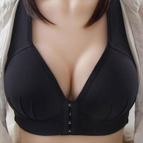 Sexy Plus Size Push Up Bra Wire Free Bralette Seamless Hot Bra Bras Closure Front For Women Sale Color Brassiere S7W5