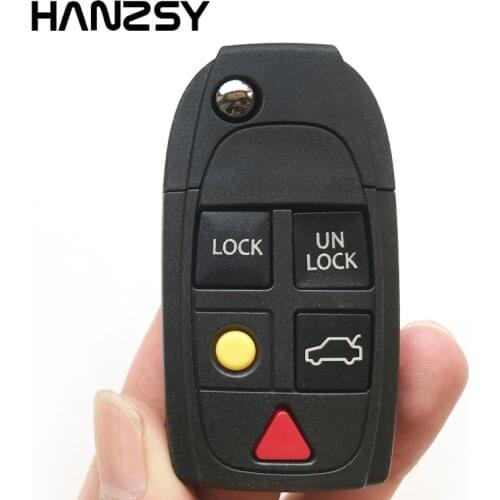 5 Buttons Car Key Fob Case For Volvo XC70 XC90 V50 V70 S60 S80 C30 Replacement Remote Flip Folding key Shell Cover