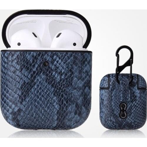 Earphone Case for Apple AirPods Pro Bluetooth Wireless Earphone Sexy Snake Skin Leather Case for AirPods 2 Funda Airpods Cases
