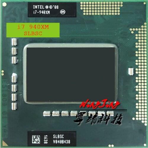 Intel Core i7-940XM i7 940XM 2.1 GHz Quad-Core Eight-Thread CPU Processor 8M 55W Socket G1 / rPGA988A