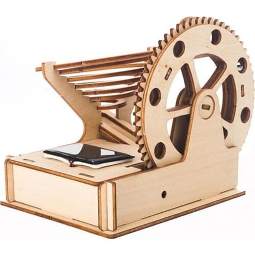 Kid Wooden Puzzle DIY Assembly Solar Powered Handcraft 3D Educational Model Toys for Kids Children Parent-child Interactive Toys