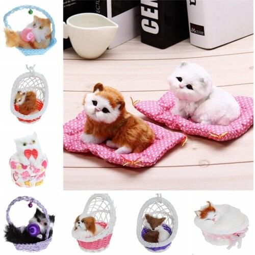Simulation Cat Dolls Simulation Animal Toy Cats Will Meowth childrens Pet Cat Plush Toys Ornaments Birthday Gift Xtmas Gift