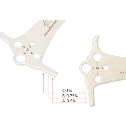 MTB Bike Chain Wear Indicator Measurement Checker Bike Ruler Bicycle Chain Gauge 448D