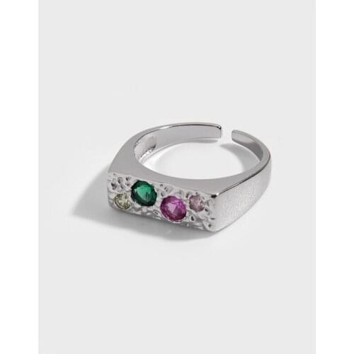 S925 Sterling Silver Micro Inlaid CZ Ring Adjustable Fashion Open Design AAA Zircon Noble Wedding Engagement Bague Jewelry