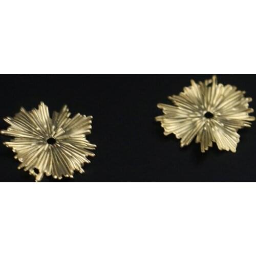 21.5 * 19.6mm Brass Double Hole Shaped Flower Pendant DIY handmade materials, used to make earring pendants