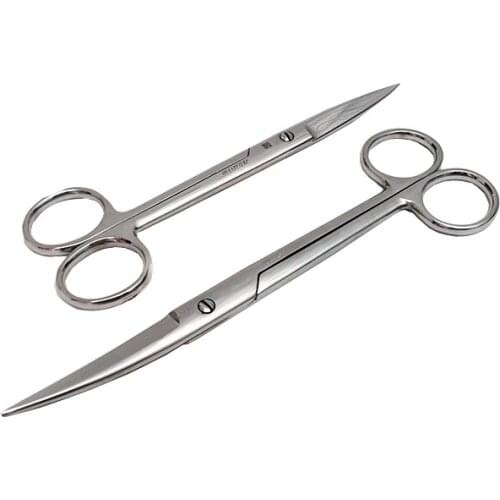12.5cm-18cm Medical Surgical Trimming Scissors Straight Sharp Curved Gauze Stainless Steel Scissor