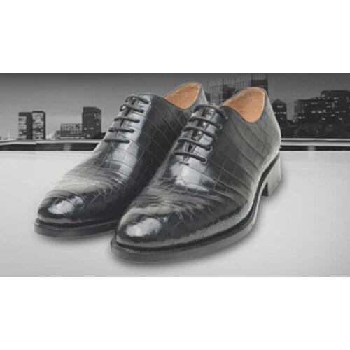 Xinepiju new business men formal shoes black casual men shoes tide pointed lace-up men shoes crocodile shoes men shoes