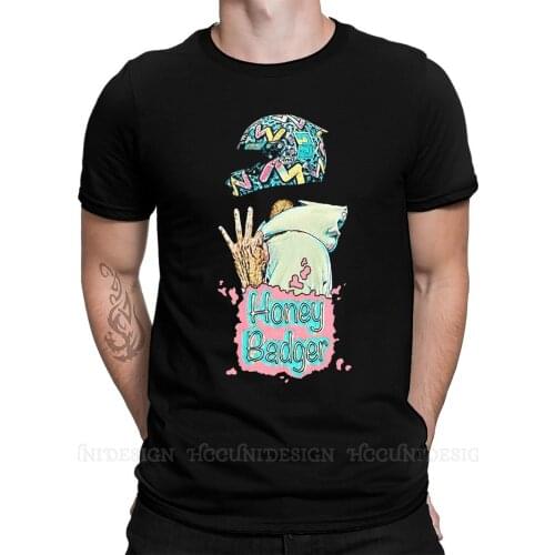 Men T Shirts Formula 1 Funny Tee Shirt Daniel Ricciardo Honey Badger Short Sleeve T-Shirt Pure Cotton Adult Clothing