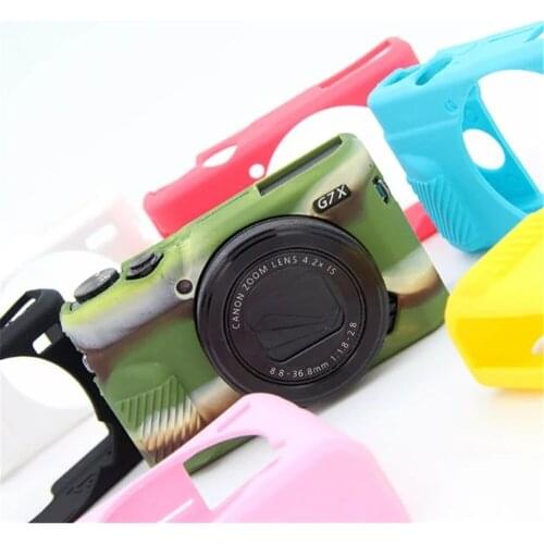 Soft Silicone Rubber Camera Case Cover For Canon G7X Mark II G7XII G7X-2 G7X Mark III G7XIII G7X-3 Camera Bag