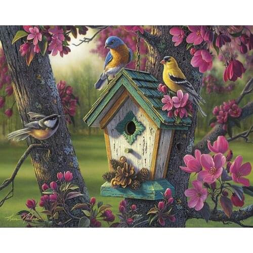 DIY 5D Diamond Painting Kits Handcraft Little Bird Full Round With AB Drill Colouring Wall Decor Embroidery Mosaic Unique Gift