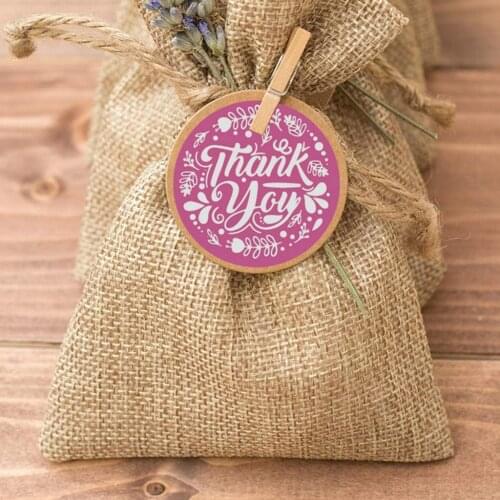 500 Pieces Adhesive Thank You Sealing Stickers Flower Labels Handmade DIY