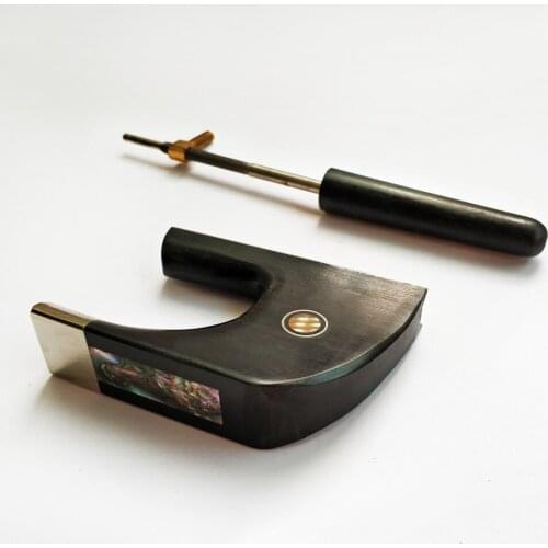 Germany Bass Ebony Bow Frog Nickel Silver Mounted EB04