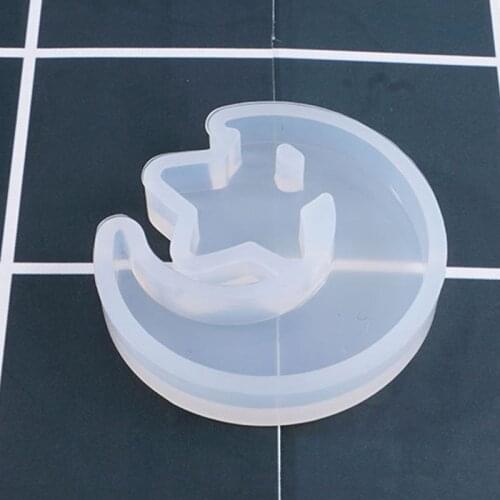 Couple Heart-shaped Puzzle Mould DIY Crystal Epoxy Molds Stars Moon Pendant Mold H58C