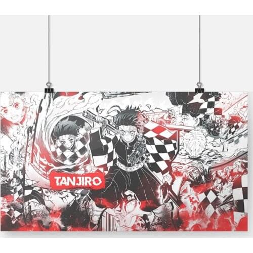 Tanjiro Kamado Kimetsu No Yaiba Anime Poster Framed Wooden Frame Canvas Painting Wall Art Decor Study Home Decoration Prints