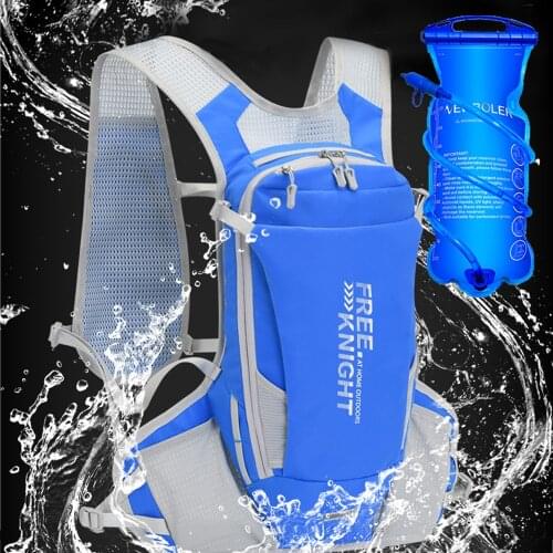 12L Lightweight Waterproof Sports Cycling Backpack Bike Bag Portable Reflective Outdoor 2L Water Bag Climbing MTB