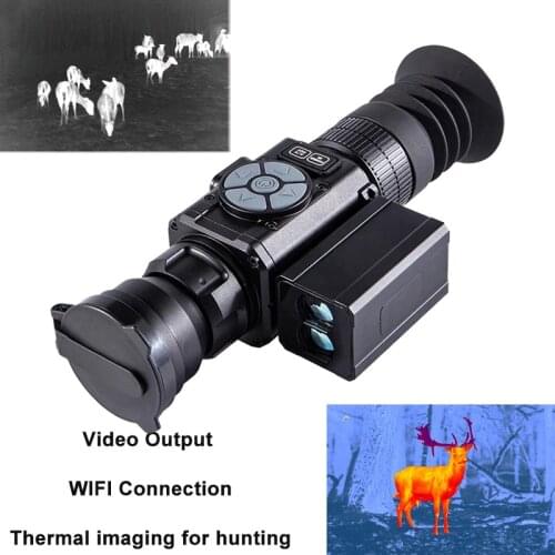 35/50mm Thermal Imaging Sight Scope Movable Crosshair Reticle Ranging Riflescope Hunting WIFI Video Output Thermal Monocular