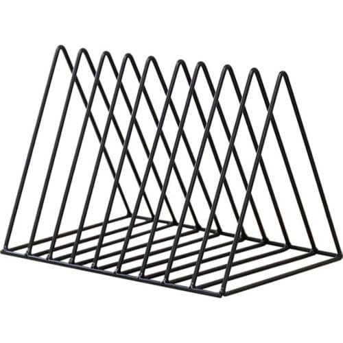 Triangle File Holder Desktop Bookshelf Organizer Wrought Iron Creative Fashion wrought iron