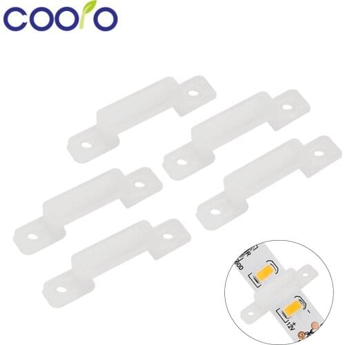 LED Strip Mount Clip 12mm Width Soft Silicon Buckle LED Tape Fixing Holder Fasten Clips Connector for LED Strip 5pcs/lot