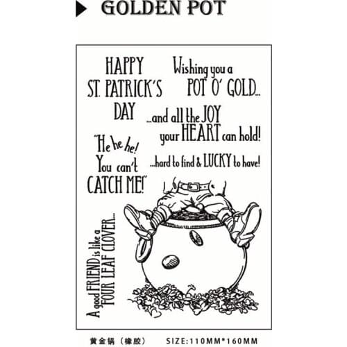 11*16CM Hot sale Pots Transparent Clear Stamps / Silicone Seals Roller Stamp for DIY scrapbooking photo album/Card Making