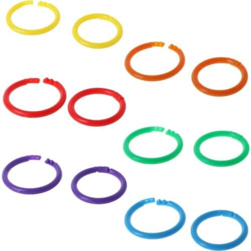 20x Creative Plastic Circle Multi-Functional Loose Leaf Ring Binder Hoop For DIY Photo Scrapbook Album Book Office