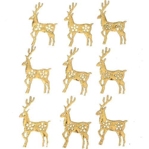 3.4*5.2cm 50 Reindeer Gold Deer 2 inches DIY Hair Clip Clothing Christmas Cards Invites Embellishment