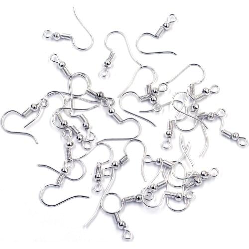 300Pcs Earrings Hooks Spring Ear Wire Crochet Boucles d'Oreilles DIY Jewelry Making Accessories 18x19mm