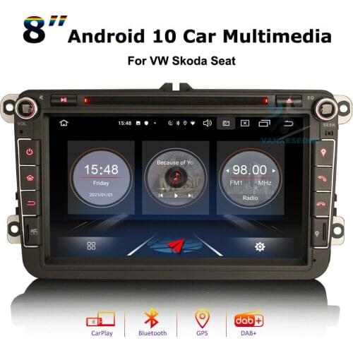 7" Android 10.0 Bluetooth Head Unit DVD WIFI Radio GPS SAT NAVI for VW Golf Jetta Polo Passat SEAT Alhambra Altea XL Toledo Leon