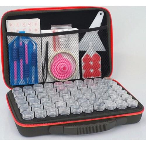 60 Bottles 5d Diamond Painting Accessories tools Storage Box Carry Case diamant painting tools Container Bag