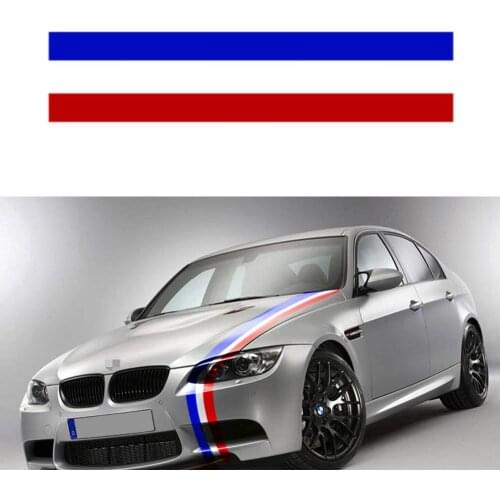 Car Styling France Flag Car Stripes Sticker France Flag DIY Colorful Stickers For Fiat Bravo Punto panda Idea 500C 2M