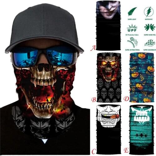 Bandana Face Mask Cycling Neck Buffs Motorcycle Face Mask Breathable Headband Hiking Magic Scarf Neck Tube Protective Shield