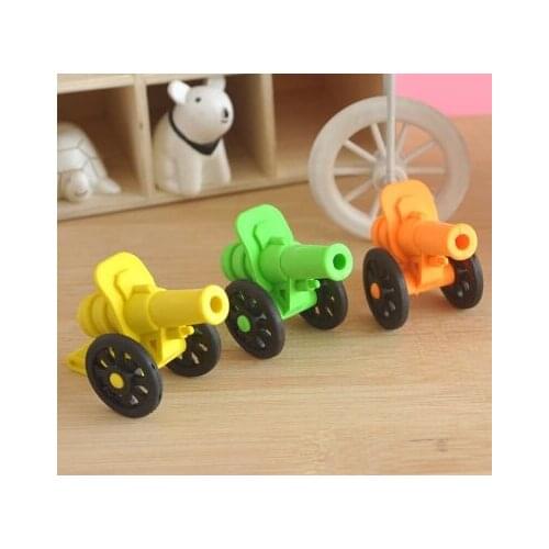 Free shipping Service 2016 New Arrival Eraser Military Cannon Eraser Artillery Eraser Army Equipment Eraser with 4 pcs per lot