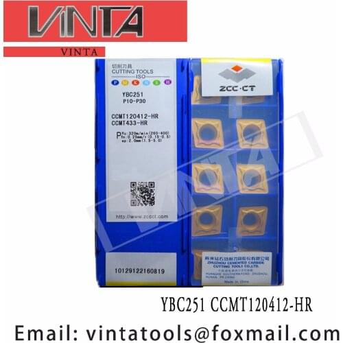 Free shipping high quality 10pcs/lots YBC251 YBD102 YBC351 CCMT120412-HR cnc carbide turning inserts