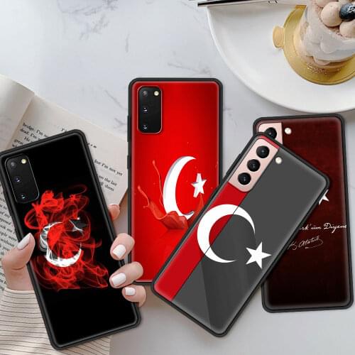 Phone Bumper For Samsung Galaxy S21 S20 S10 Plus Ultra Lite FE Turkish flag Art Fundas for SAMSUNG S10e S9 S8 S7 Edge Shell
