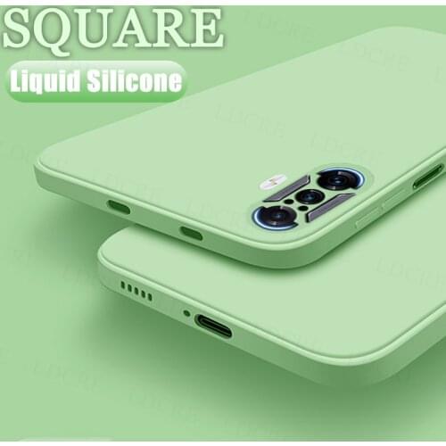 For Xiaomi Poco F3 GT Case Liquid Square Rubber Silicone Original Soft Case For Xiaomi Poco F3 GT Cover for Xiaomi Poco F3 GT F3