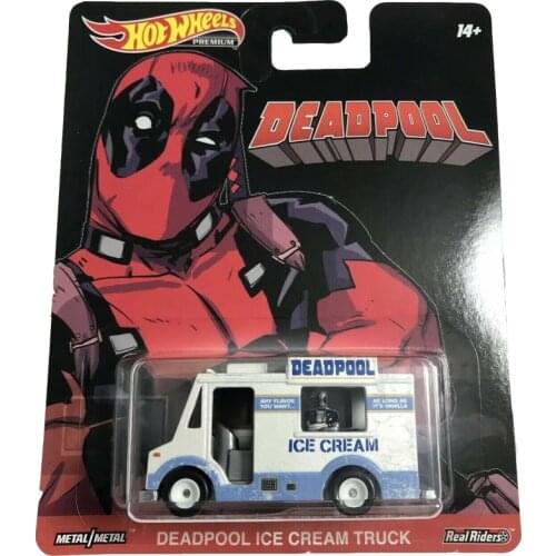Hot Wheels 1/64 Car DEADPOOL ICE CREAM TRUCK Movie'Car Real Rides Metal Diecast Model Car