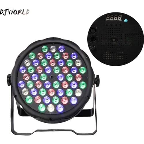 Fast Shipping LED 54x3W RGBW Led Flat Par RGBW Color Mixing DJ Wash Light Stage Uplighting KTV Disco Party DMX512