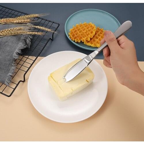 Multifunction Stainless Steel Butter Knife with Hole Cheese Dessert Jam Knife Cutlery Tool Kitchen Toast Bread Knife Tableware