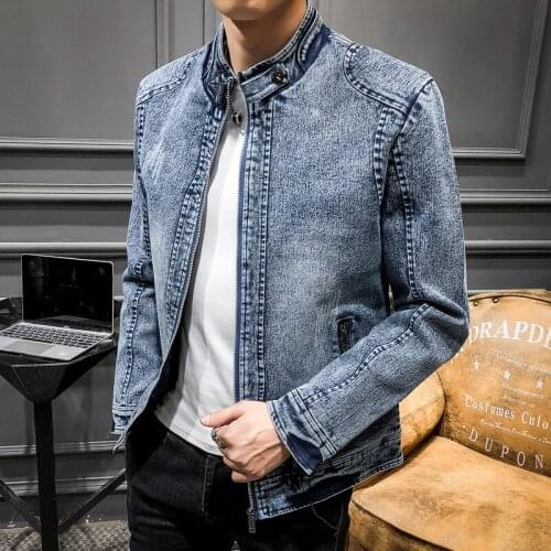 New man in the fall of 2020 denim jacket retro wool youth fashion denim jacket
