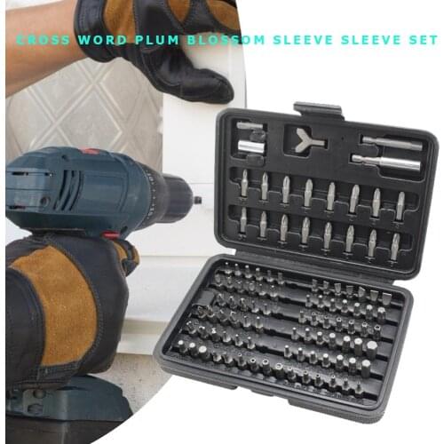 100pcs Electric Screwdriver Head Cross Slotted Torx Screwdriver Bits Sleeve Screw Driver Set Torx Hex Bit Set Repair Tools Set